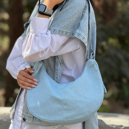 کیف دوشی دستی زنانه کتان